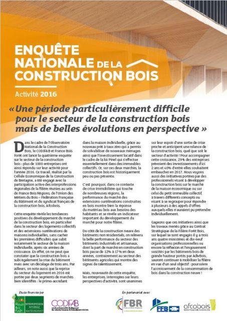 Couv Enquete National Ocnstruction Bois 2016